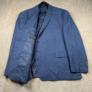 Jos. A. Bank Mens 44R‎ Blue Blazer Sport Coat Traditional Fit Micro Check Jacket